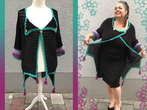 Perles Tunika / Kurzmantel „Triangulaire“