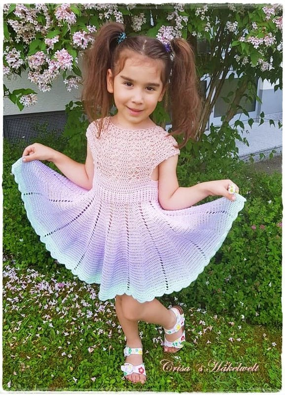 Häkelanleitung Sommerkleid mit tollen Tellerrock ++ Pastellina ++ alle Größen - Bild 3