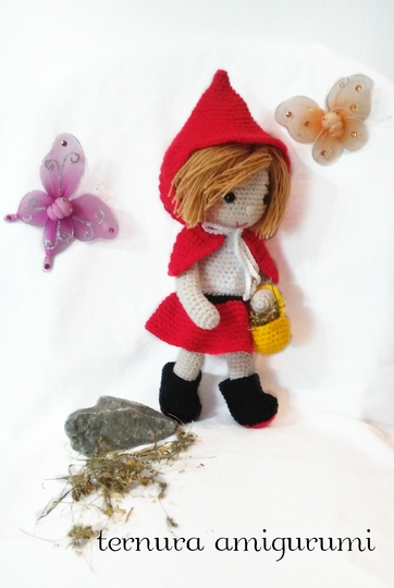 Crochet pattern of doll Sarah little Red Riding Hood PDF english- deutsch- dutch ternura amigurumi