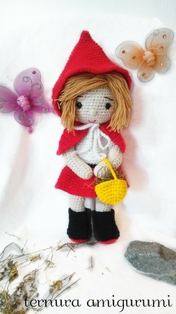 Crochet pattern of doll Sarah little Red Riding Hood PDF english- deutsch- dutch ternura amigurumi