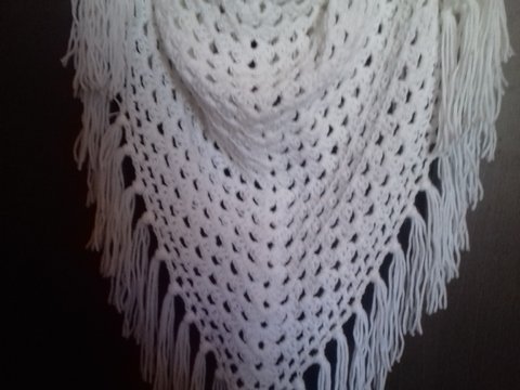 Granny Oma Tuch mit Fransen