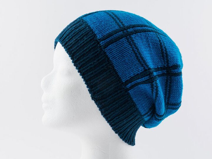 Strickanleitung Mütze mit Karo-Muster "Easy Peasy Plaid Hat"