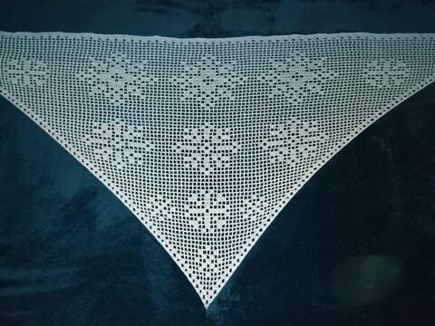 Motivtuch "Schneeflocken", Dreieckstuch, Häkelanleitung