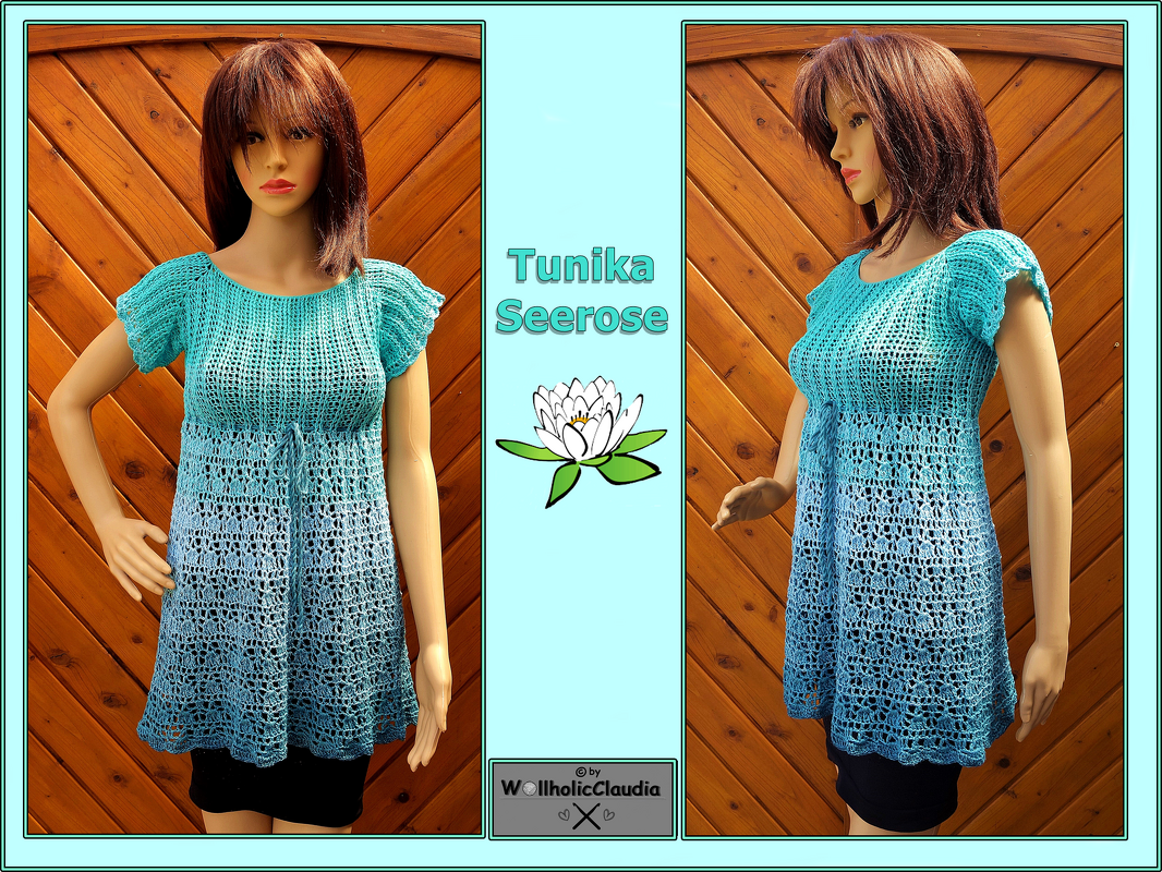 Häkelanleitung Tunika - Kleid "Seerose"