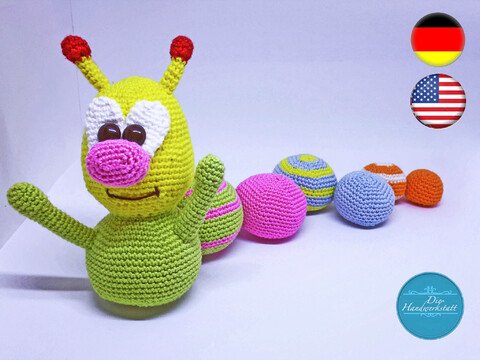 Amigurumi Raupe Raupi Häkelanleitung