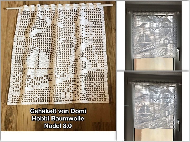 Häkeln / Gardine / Maritim