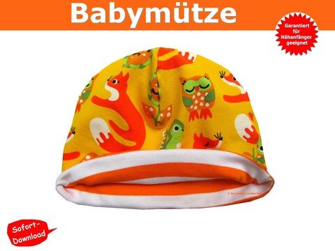 Babymütze - Baby Beanie - Schnittmuster & Nähanleitung