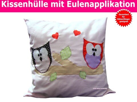 Kissen - Kissenhülle mit Eulen - Schnittmuster & Nähanleitung