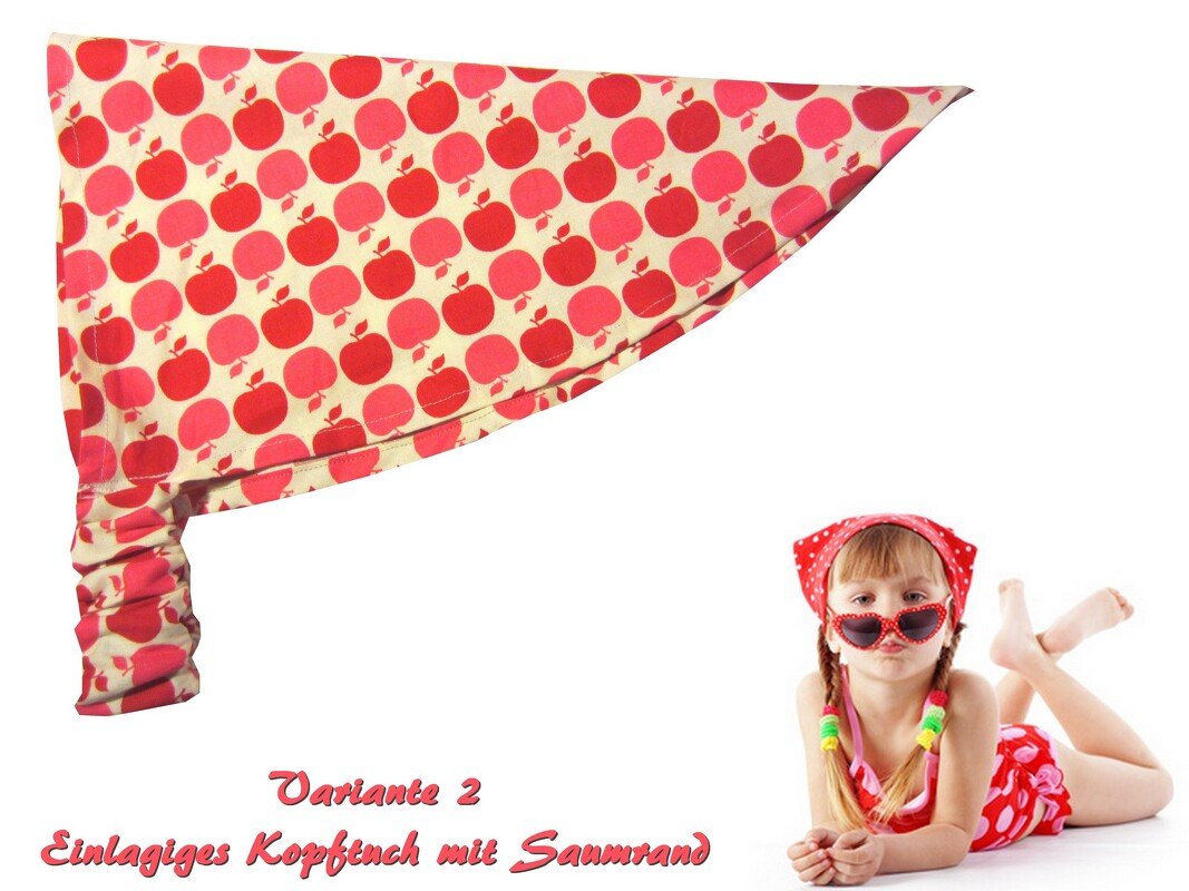 Kopftuch in 3 Variationen- Für Babys, Kinder &amp; Erwachsene - Schnittmuster &amp; Nähanleitung