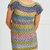 Kurzarmkleid Trendstreifen aus Woolly Hugs SKY stricken