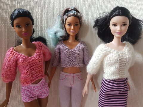 Strickanleitung Pullover "Kate" für Modepuppe