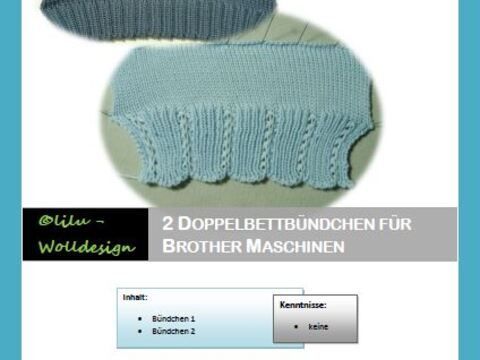 2 Doppelbettbündchen für Brother Maschinen