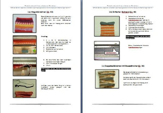 PDF Strickmaschine: Einbettsocke mit 3 verschiedenen Bündchen