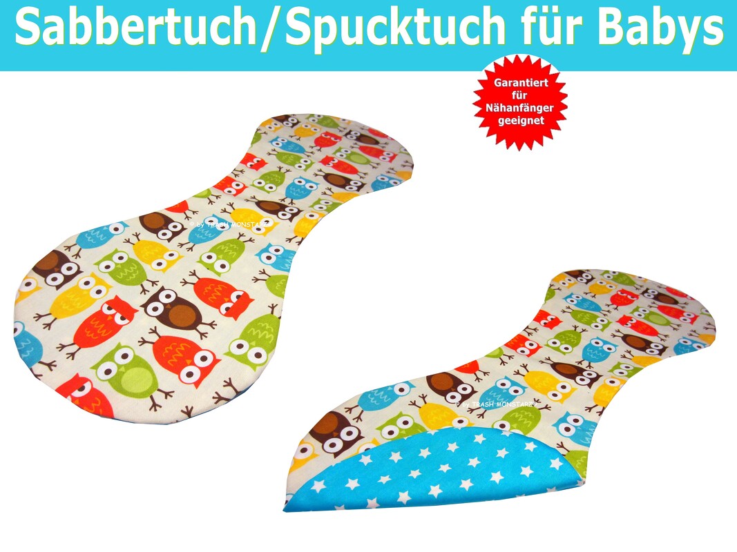 Baby Sabbertuch Spucktuch - Schnittmuster &amp; Nähanleitung
