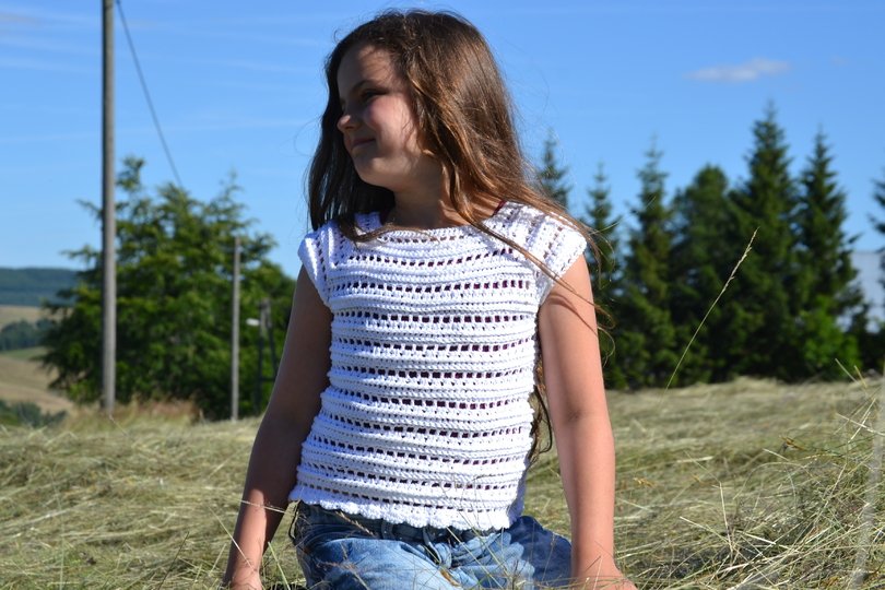 - ALICIA - Sommershirt/ Top/ Pullover, 3 Varianten RVO, alle Größen ab Größe 74 Kleinkind - 56 Damen, jedes Material auch Bobbel geeignet, tolles Stukturmuster