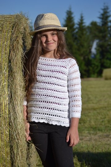 - ALICIA - Sommershirt/ Top/ Pullover, 3 Varianten RVO, alle Größen ab Größe 74 Kleinkind - 56 Damen, jedes Material auch Bobbel geeignet, tolles Stukturmuster