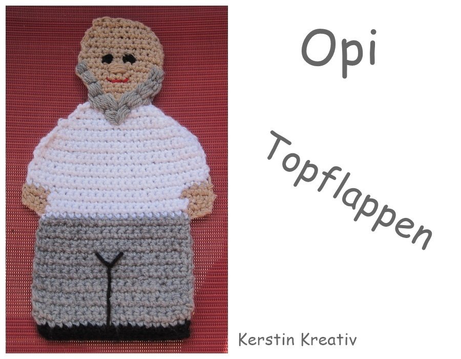 Häkelanleitung Topflappen Opi - darf in keinem Haushalt fehlen