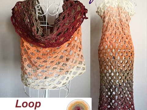 Loop oder Kleid BOGEN-Hype mit 1 BOBBEL-COTTON von Woolly Hugs häkeln