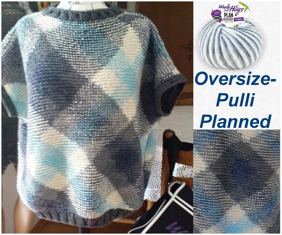 Oversize Pulli Planned mit Qualität PLAN in Planned-Pooling-Technik Stricken