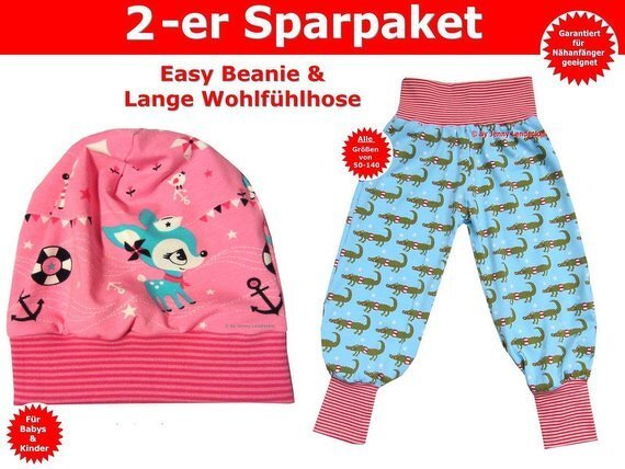 Schnittmuster Pumphose &amp; Beanie - für Babys und Kinder - inkl. Nähanleitung