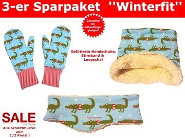 Schnittmuster Handschuhe Loopschal und Stirnband - inkl. Nähanleitung