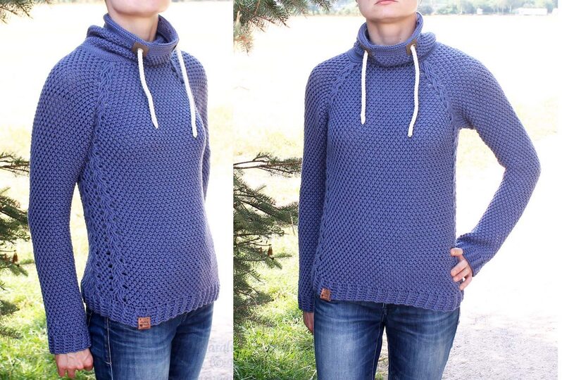 Hoodie (sweater) “Denim” (sizes XS to XXL, raglan)