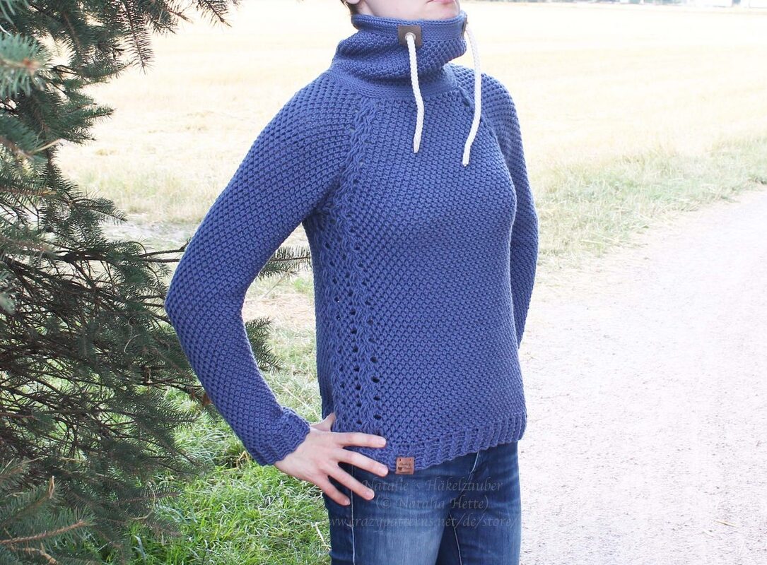 Hoodie (sweater) “Denim” (sizes XS to XXL, raglan) - Image 6