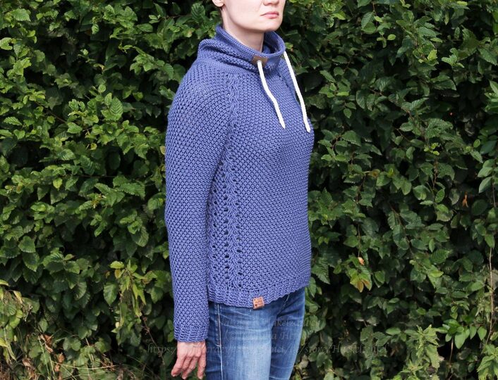 Hoodie (sweater) “Denim” (sizes XS to XXL, raglan)