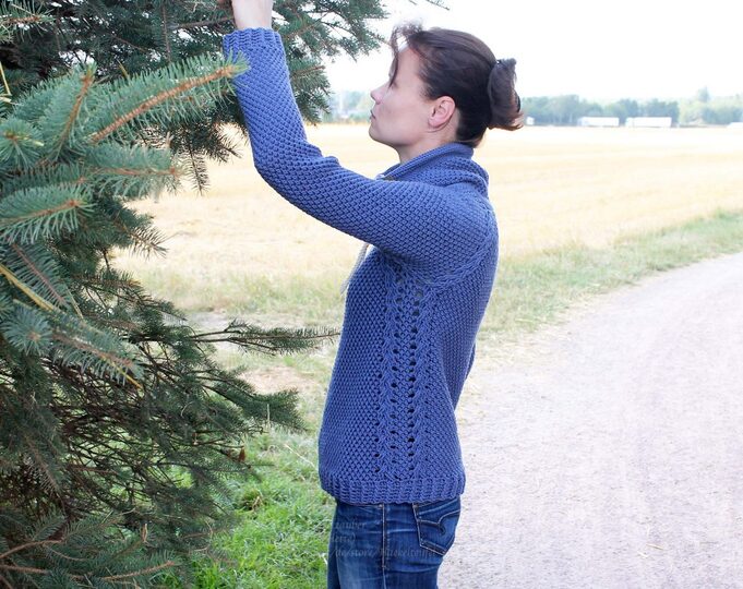 Hoodie (sweater) “Denim” (sizes XS to XXL, raglan)