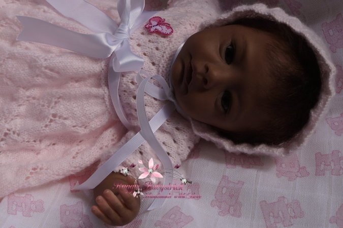 Strickanleitung für Baby's u. Reborns Modell Andrea Gr. 48 - 50  3-teilig