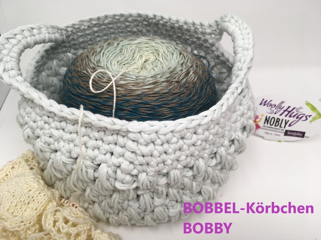 BOBBEL - Körbchen BOBBY häkeln mit Woolly Hugs NOBLY