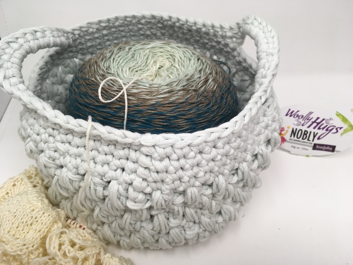 BOBBEL - Körbchen BOBBY häkeln mit Woolly Hugs NOBLY