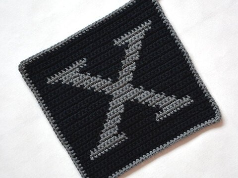 "X" Buchstaben Topflappen Häkel-Anleitung inkl. Häkel-Grundkurs