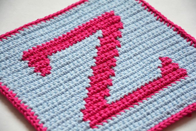 Letter "Z" Potholder Crochet Pattern - for beginners