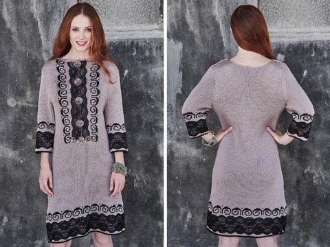 Strickanleitung Kleid Elrik mit Stickereien