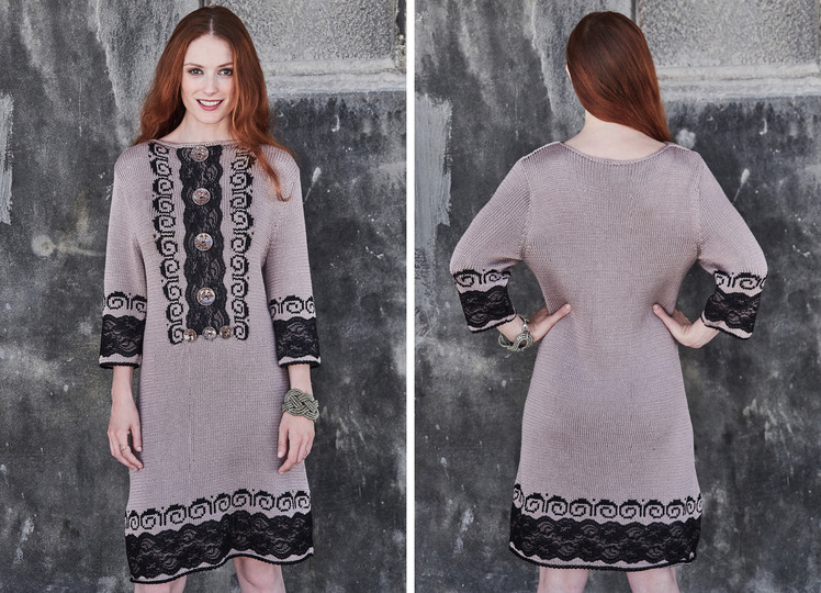 Strickanleitung Kleid Elrik mit Stickereien