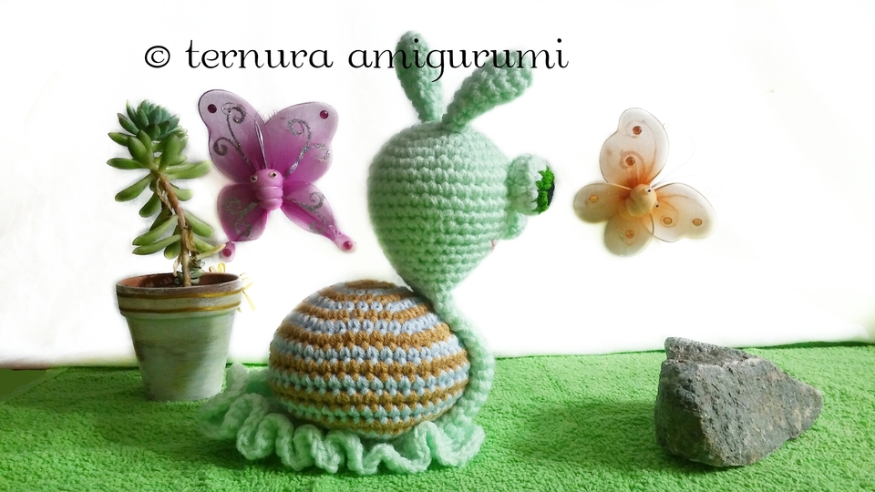 Schnecke Häkelanleitung PDF english- deutsch- dutch ternura amigurumi