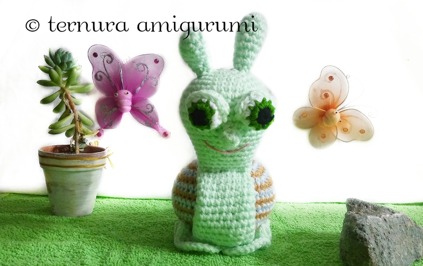 Schnecke Häkelanleitung PDF english- deutsch- dutch ternura amigurumi
