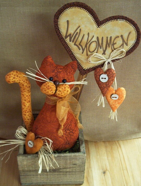 Deko Cats Willkommen