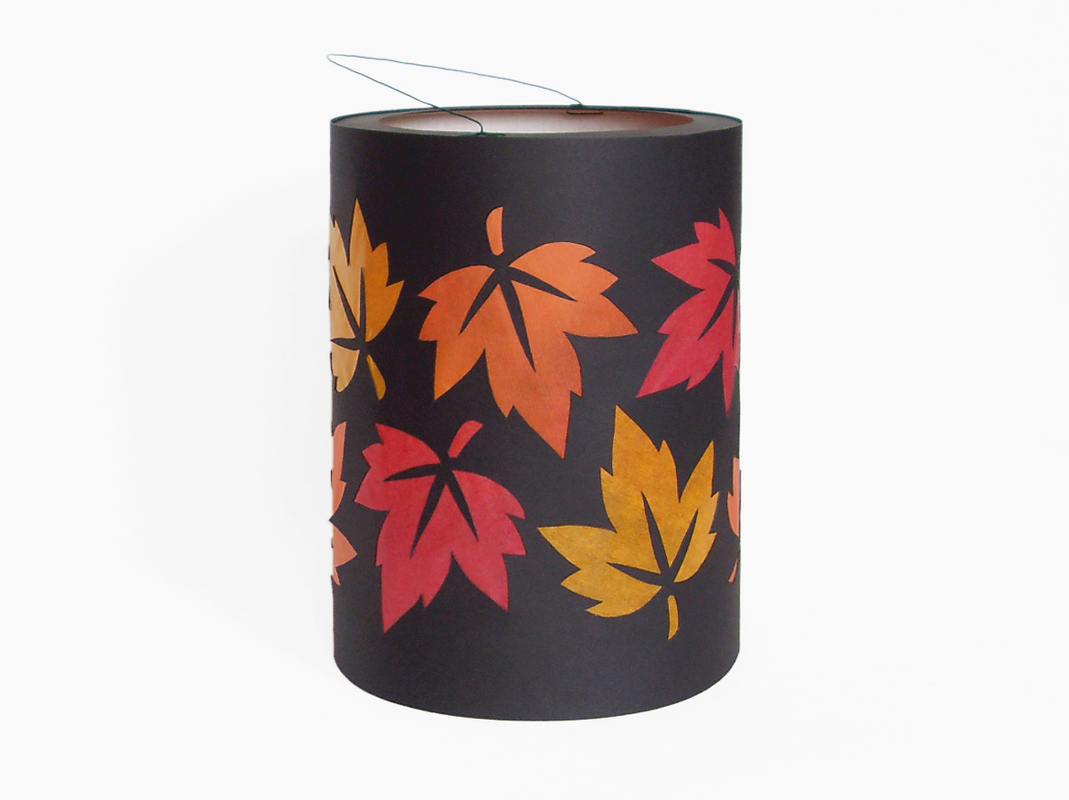 St. Martins-Laterne mit Herbstblättern – Bastelvorlagen mit Anleitung