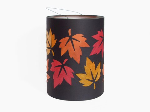 St. Martins-Laterne mit Herbstblättern – Bastelvorlagen mit Anleitung