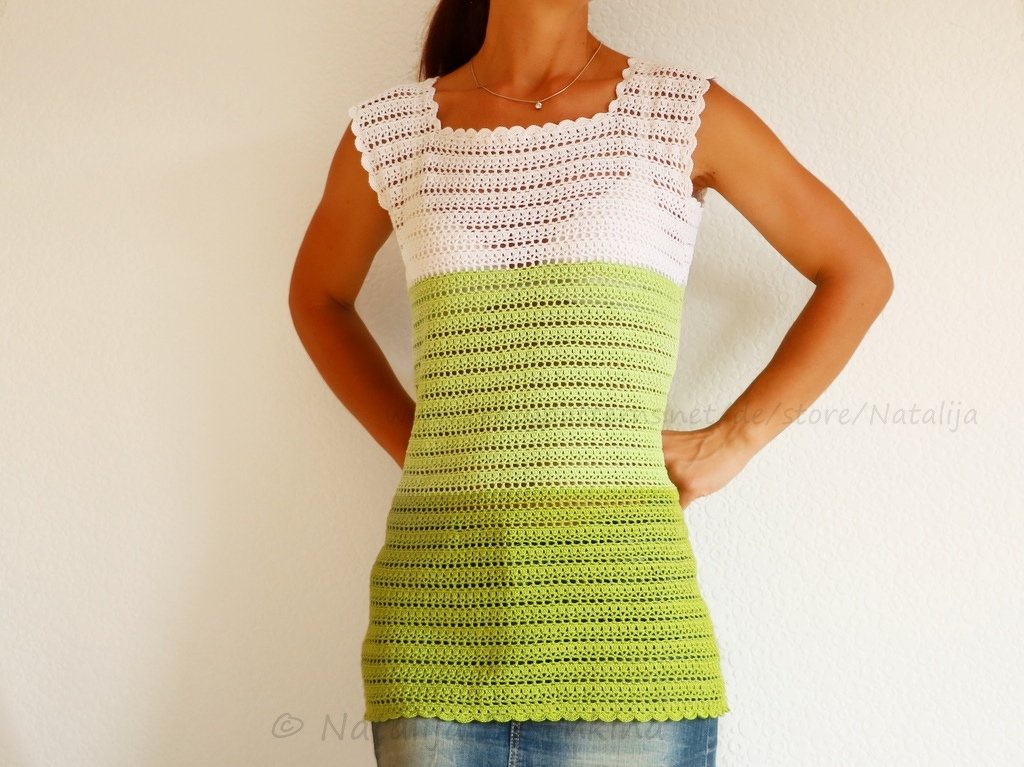 Luftige Tunika in Gr. 32-50 aus Baumwollgarn - perfekt für Sommer - Bild 10