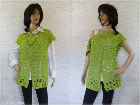 "LaFiaba" Häkelshirt / Häkelpullover in Gr. S - XXXL