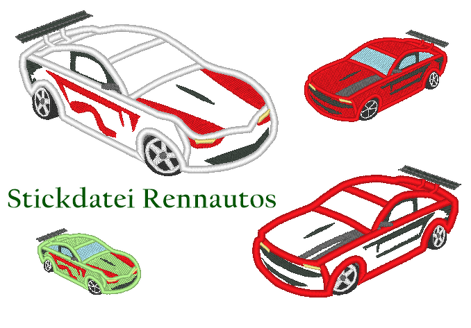 Stickdatei Rennauto