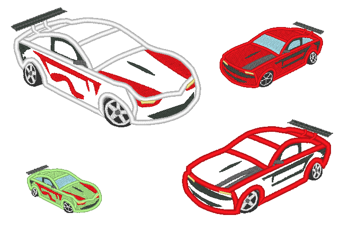 Stickdatei Rennauto - Bild 4