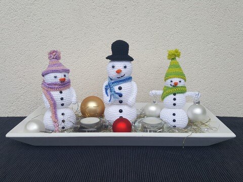 Familie Schneemann - Häkelanleitung