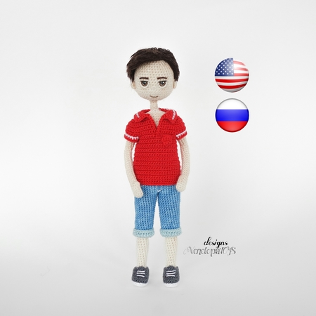 Pattern Doll Boy Steve + Clothes