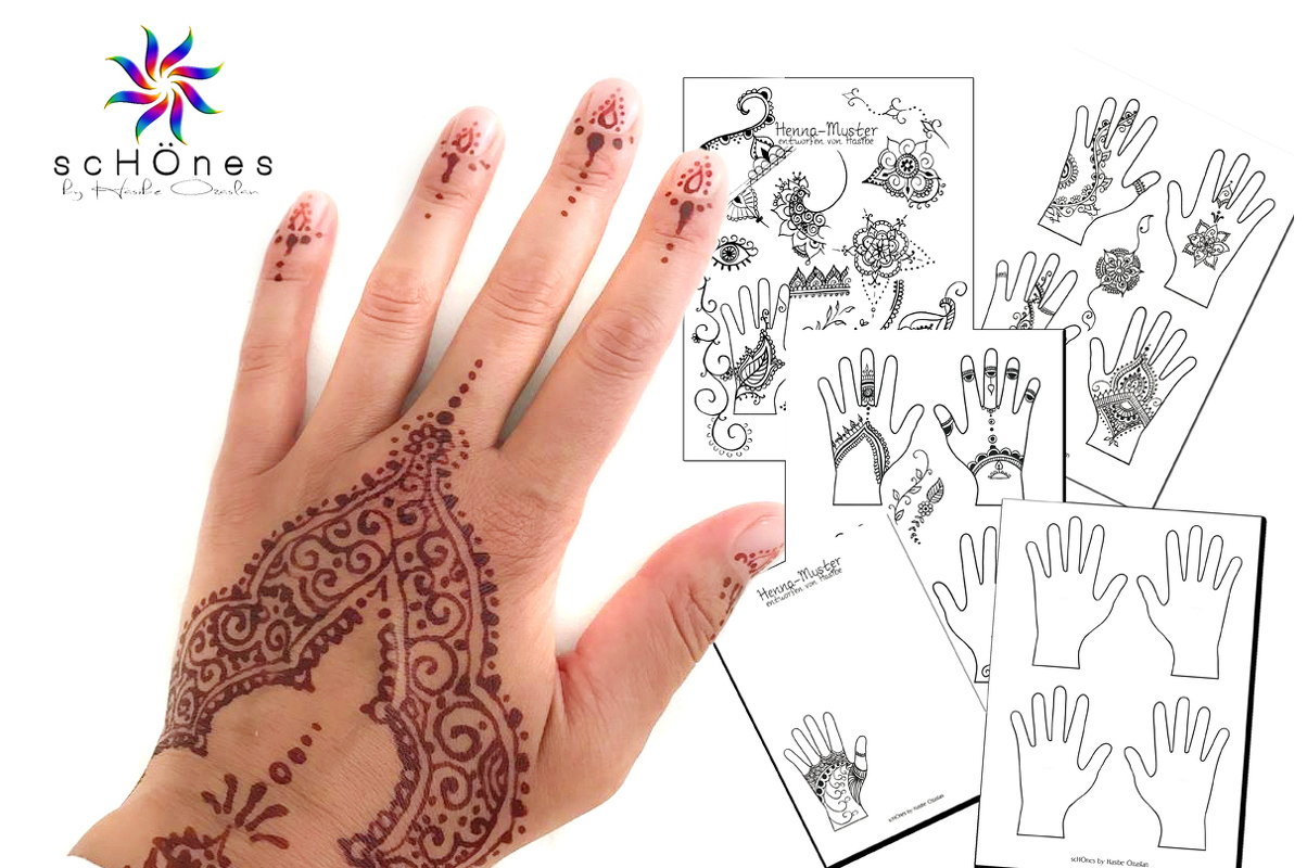 Henna-Tattoo, temporäre Tattoo, bodypainting (Vorlagen)