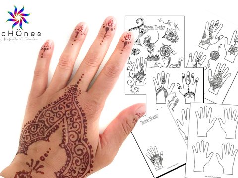 Henna-Tattoo, temporäre Tattoo, bodypainting (Vorlagen)