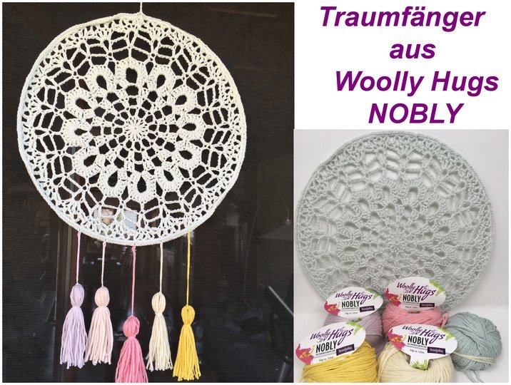 Traumfänger aus Woolly Hugs NOBLY häkeln